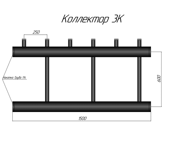 Розподільний колектор на 3 контури, фото 1