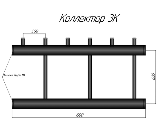 Розподільний колектор на 3 контури, фото 2