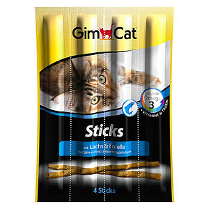 Ласощі для котів GimCat (ДжимКет) м'ясні палички лосось і форель (1 шт)