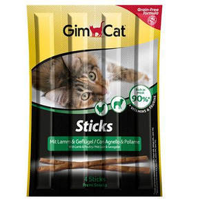 Ласощі для котів GimCat (ДжимКет) м'ясні палички ягня і курка (1 шт)