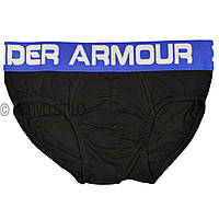 Чоловічі труси Under Armour (брифи), матеріал бавовна, колір чорний, розмір М (по джинсам 29-31)