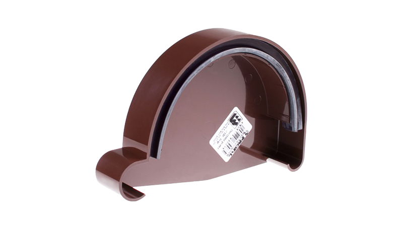 Заглушка ринви ліва Profil 130 коричнева, фото 1