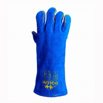 Рукавички DOLONI (4508) краги зварювальні з підкладкою, синій спилок, р-р 10 р (30 пар .в уп.), фото 1