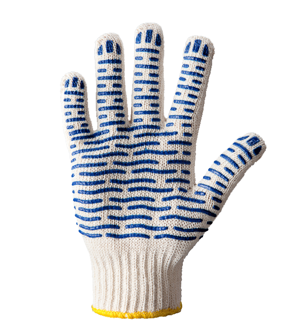 Рукавички DOLONI (621) трикотажні з малюнком ПВХ Хвиля (300 пар в уп), фото 1