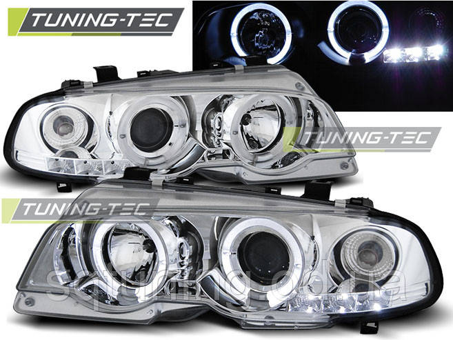 Фары BMW E46 04.99-03.03 COUPE ANGEL EYES CHROME