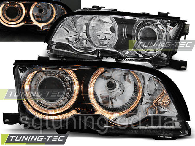 Фары BMW E46 09.01-03.03 COUPE CABRIO ANGEL EYES CHROME