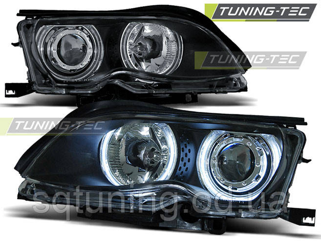 Фари BMW E46 09.01-03.05 ANGEL EYES BLACK