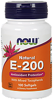 Now Natural E-200 Mixed Tocopherols 100 softgels