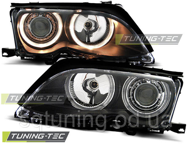 Фари BMW E46 09.01-03.05 ANGEL EYES BLACK