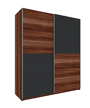 Шафа (шкаф) з ДСП/МДФ в спальню/вітальню/дитячу купе Martina M слива венгерська+графіт Blonski