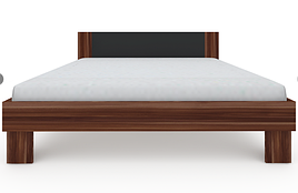 Ліжко з ДСП/МДФ в спальню Martina Z 1,8x2,0 слива венгерська+графіт Blonski