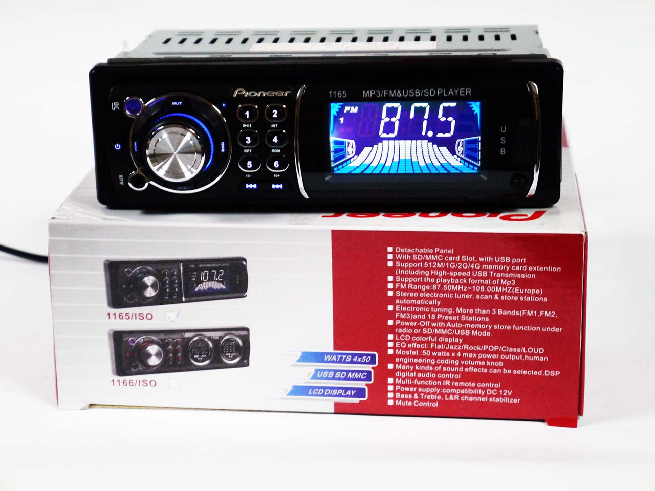 Автомагнітола 1165 Usb+Sd+Fm+Aux+ пульт