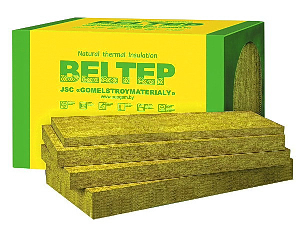 Фасадна Мінеральна вата Белтеп Фасад 12 щільність 135 кг/м. куб. 80 мм, фото 1