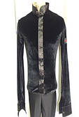 Комбідрес чоловічий, сорочка чорна велюрова чоловіча для танців Латина