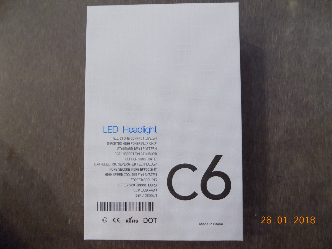 Комплект светодиодных автоламп LED Headlight C6 H4 36 W (пара) (производство LED, Китай) - фото 4 - id-p645238894