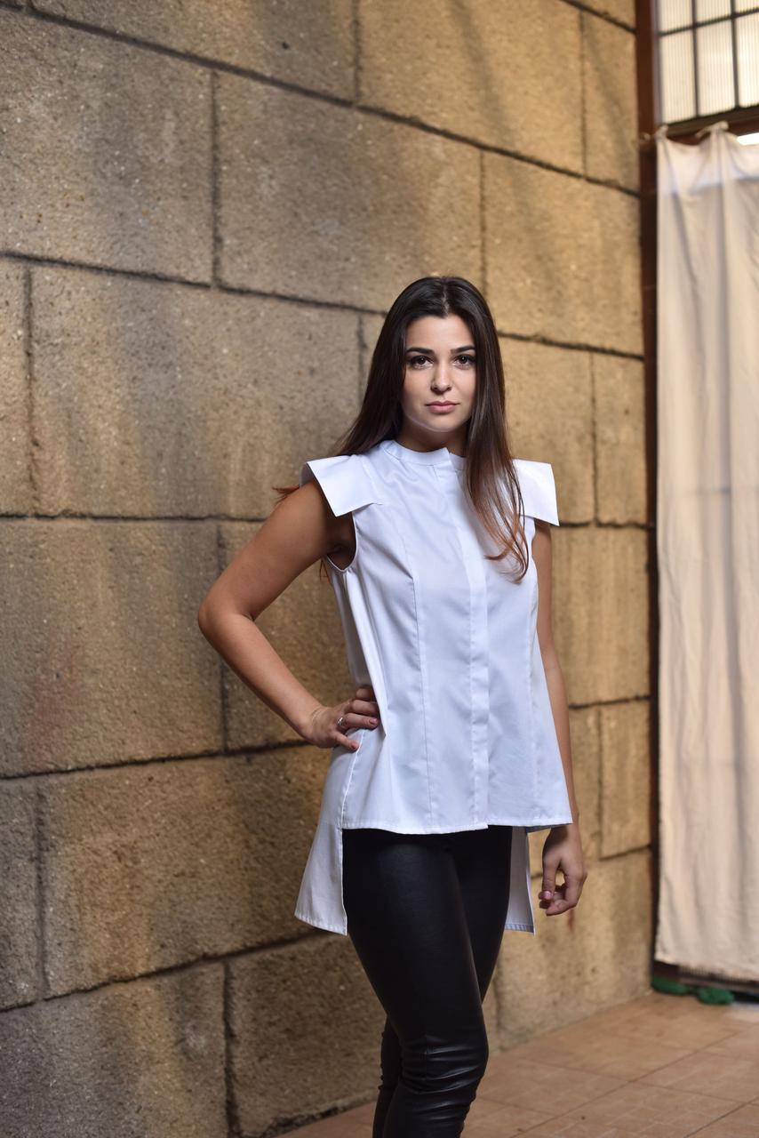 Сорочка - туніка жіноча біла "Марсель", дизайнерська модний одяг, Likey, Україна