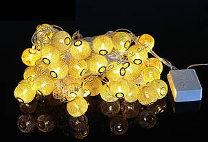 Новорічна гірлянда 30 LED, Довжина 7 М, Білий теплий світло, фото 3