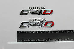 Напис (шильдик) "D4D" для Toyota (пластик хромований)
