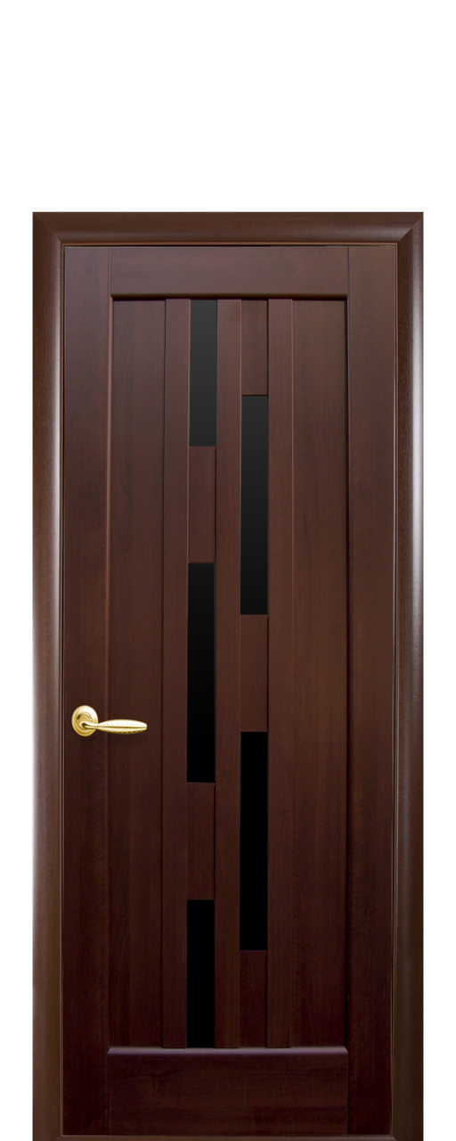 Межкомнатные двери "Лаура" с черным стеклом - фото 1 - id-p645350082