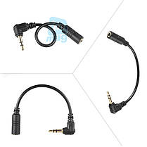 DSLR-адаптер кабель з 3.5 mm jack female (мама) 4-піна на 3.5mm jack male (тато) 3-піна, фото 3