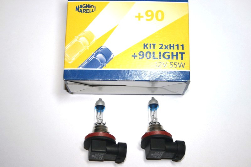 Лампа дав/ближ. світла H11 12V 90L(55W) (+90%Light) Magneti Marelli (к-т 2 шт)