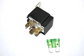 Реле світла (стартера) 4-конт. 2101-2115 (30А, кронштейн) із запобіжником