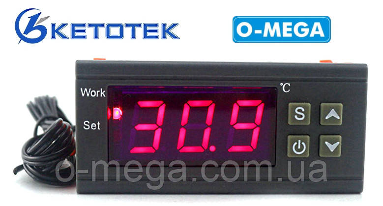 Терморегулятор для акваріума KT1210W з порогам увімкнення 0.1 градус