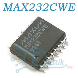 MAX232CWE, Мікросхема інтерфейсу RS-232 5V Multichannel, SO16 Wide