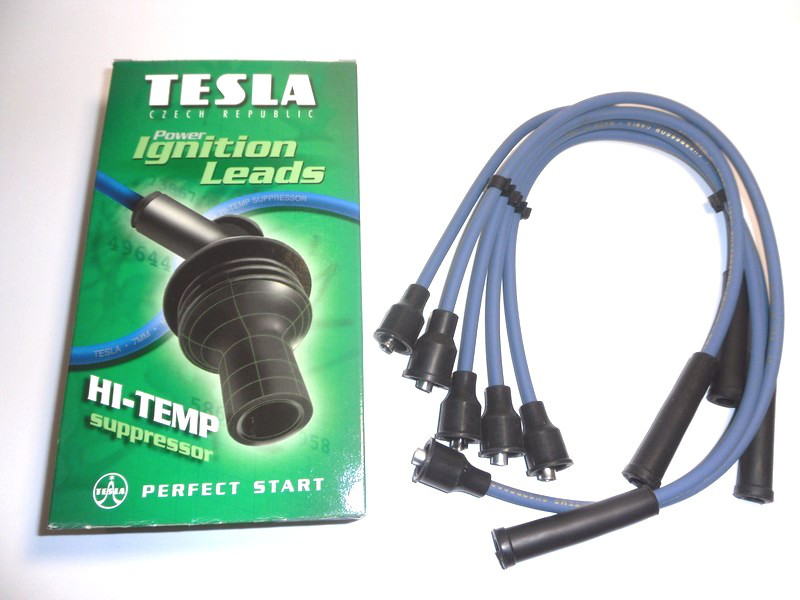 Провід високовольтні 2101-07 Tesla T134H п/силікон (к-т 5 шт.) Бронепроводу, фото 1