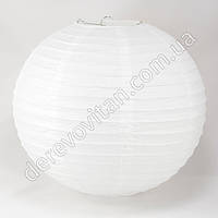 Бумажный фонарик подвесной, белый, 50 см