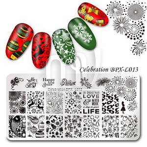 Пластина (диск) для стемпинга, CELEBRATION BPX-L013