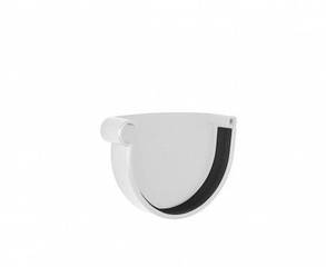 Заглушка жолоба ліва пластикова 130 мм, водостоки