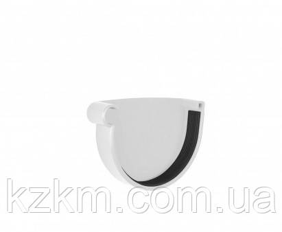 Заглушка жолоба права пластикова 130 мм, водостоки, фото 1