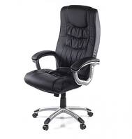 Офисное кресло для руководителя с мягкими подлокотниками АРГО NEW PL TILT ECO черная экокожа