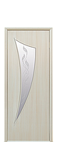 Міжкімнатні двері "Парус" зі склом сатин і малюнком