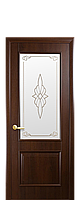 Межкомнатные двери "Вилла" со стеклом сатин и рисунком