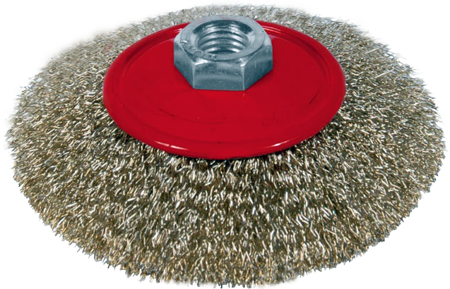 Щітка для КШМ, 115 мм, М14, конусна рифлена