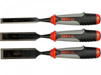 Набір стамесок 16/25/32 мм із полімерними ручками YATO, 3 шт.