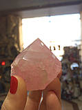 Рожевий кварц обеліск Полуобработанное сировину, фото 7