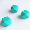 Гексагон 17 мм (бірюза), силіконові намистини, фото 2