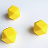 МІНІ гексагон (жовтий) 14мм, силіконова намистина, фото 2