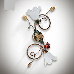 Красива люстра металева з квітами на 2 плафони для спальні, кухні, передпокою 15202-1 серії "Катерина"