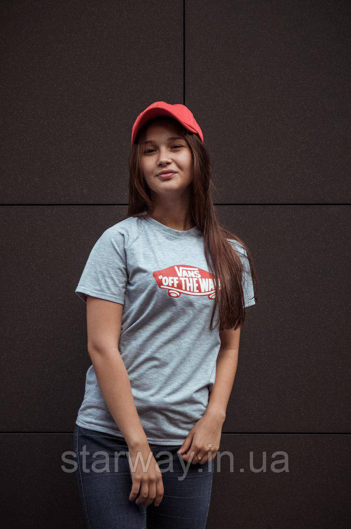 Сіра футболка vans logo