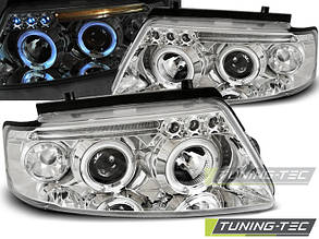 Фары VW PASSAT B5 3B 11.96-08.00 ANGEL EYES CHROME