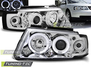 Фары VW PASSAT B5 3B 11.96-08.00 ANGEL EYES CHROME