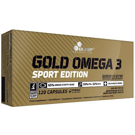 Gold omega 3 65% Sport Edition Olimp Labs 120 caps, фото 1