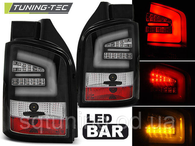 Задні ліхтарі VW T5 04.10-15 BLACK LED BAR