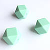 Гексагон 17 мм (м'ята), силіконові намистини, фото 2