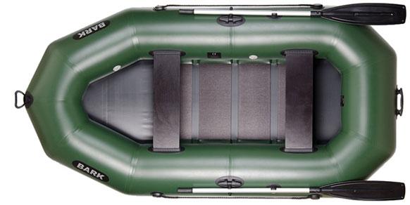 Човен BARK B-270, тримісний Надувна ПВХ Веслова Гумова Барк Б-270, Рейковий статевої настил, Борт 38 см