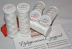 Нитка для бісеру Титан - 100, біла (200 м)